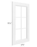 Providence White 18x36 Mullion Glass Door Only with Glass Included