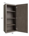 Natural Grey Shaker 18x42 Wall Cabinet