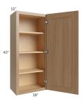 Asheville Rift Oak Shaker 18x42 Wall Cabinet