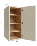 Stratton Khaki Shaker 18x42x24 Pantry Wall Cabinet