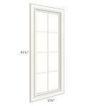 Signature Vanilla 18x42 Mullion Glass Door Only with Glass Included