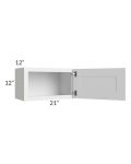 Providence White 21x12 Wall Cabinet 