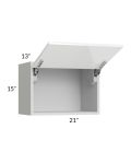 Milan White Gloss 21x15 Lift-Up Door Wall Cabinet