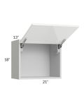 Milan White Gloss 21x18 Lift-Up Door Wall Cabinet