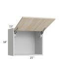 Milan Natural 21x18 Lift-Up Door Wall Cabinet