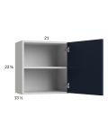 Harbor Navy 21x22-5/8 Wall Cabinet