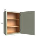 Midtown Pistachio Green Shaker 21x30 Wall Cabinet