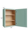 Midtown Mint Green Shaker 21x30 Wall Cabinet