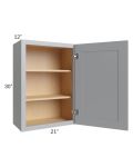 Asheville Grey Shaker 21x30 Wall Cabinet
