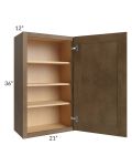 Midtown Mocha Shaker 21x36 Wall Cabinet