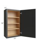 Midtown Black Shaker 21x36 Wall Cabinet