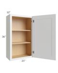 Asheville White Shaker 21x36 Wall Cabinet