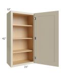 Stratton Khaki Shaker 21x42 Wall Cabinet