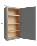Stratton Dark Grey Shaker 21x42 Wall Cabinet