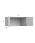 Euro White Grain 24x12-5/8x24 Wall Cabinet