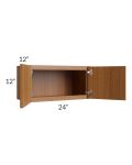Portland Walnut 24x12 Wall Cabinet