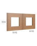 Artisan Walnut Shaker 24x12 Glass Door Only with Glass Included