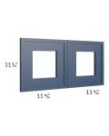 Portland Navy Blue 24x12 Glass Doors Only with Glass Included 