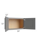 Stratton Dark Grey Shaker 24x15 Wall Cabinet - Out of stock through mid April