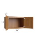 Artisan Walnut Shaker 24x15 Wall Cabinet