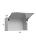 Milan Grey Gloss 24x15 Lift-Up Door Wall Cabinet