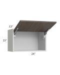 Milan Cafe 24x15 Lift-Up Door Wall Cabinet