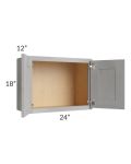Gramercy Grey Mist 24x18 Wall Cabinet