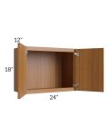 Portland Walnut 24x18 Wall Cabinet