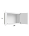 Portland White 24x18 Wall Cabinet 