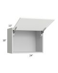 Milan White Matte 24x18 Lift-Up Door Wall Cabinet