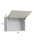 Milan Beige Matte 24x18 Lift-Up Door Wall Cabinet