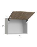 Milan Pecan 24x18 Lift-Up Door Wall Cabinet