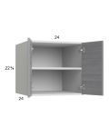 Euro Grey 24x22-5/8x24 Wall Cabinet