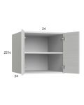 Euro White Grain 24x22-5/8x24 Wall Cabinet