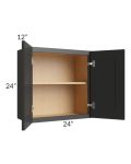 Midtown Black Shaker 24x24 Wall Cabinet