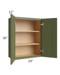 Midtown Hunter Green Shaker 24x30 Wall Cabinet