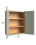 Midtown Pistachio Green Shaker 24x30 Wall Cabinet