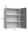 Milan Grey Gloss 24x30 Wall Cabinet