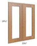 Portland Walnut 24x30 Glass Doors Only with Glass Included 
