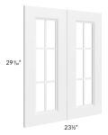 Providence White 24x30 Mullion Glass Doors Only with Glass Included