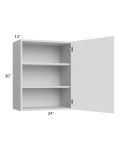 Milan White Matte 24x30 Wall Cabinet (1 door)