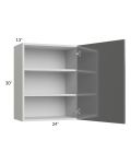Milan Grey Gloss 24x30 Wall Cabinet (1 door)