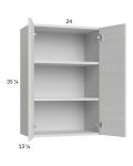 Euro White Grain 24x35-1/4 Wall Cabinet