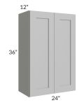 Midtown Painted Grey Shaker 24x36 Wall Cabinet