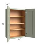 Midtown Pistachio Green Shaker 24x36 Wall Cabinet