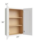 Asheville White Shaker 24x36 Wall Cabinet