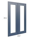 Portland Navy Blue 24x36 Glass Doors Only with Glass Included 