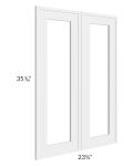 Portland White 24x36 Glass Doors Only with Glass Included 