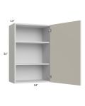 Milan Beige Matte 24x36 Wall Cabinet (1 door)