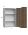 Milan Pecan 24x36 Wall Cabinet (1 door)